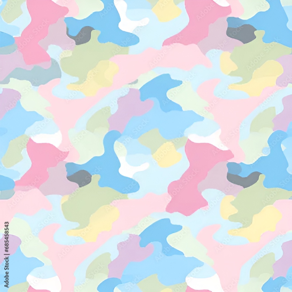 pastel color camouflage pattern | generative AI