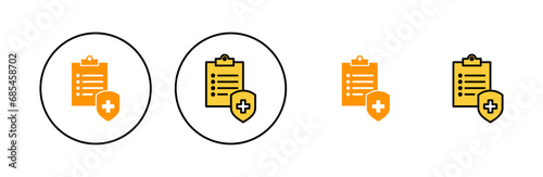 Medical insurance icon set tor for web and mobile app. health insurance sign and symbol