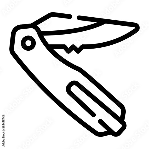pocket knife Line Icon