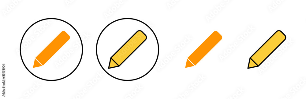 Pencil icon set for web and mobile app. pen sign and symbol. edit icon vector Pencil icon set for web and mobile app. pen sign and symbol. edit icon vector