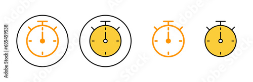 stopwatch icon set for web and mobile app. Timer sign and symbol. Countdown icon. Period of time