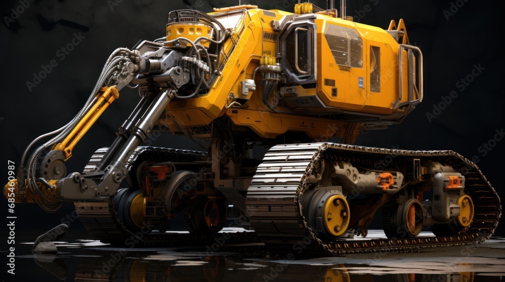 cool modern heavy equipment background wallpaper ai generated image