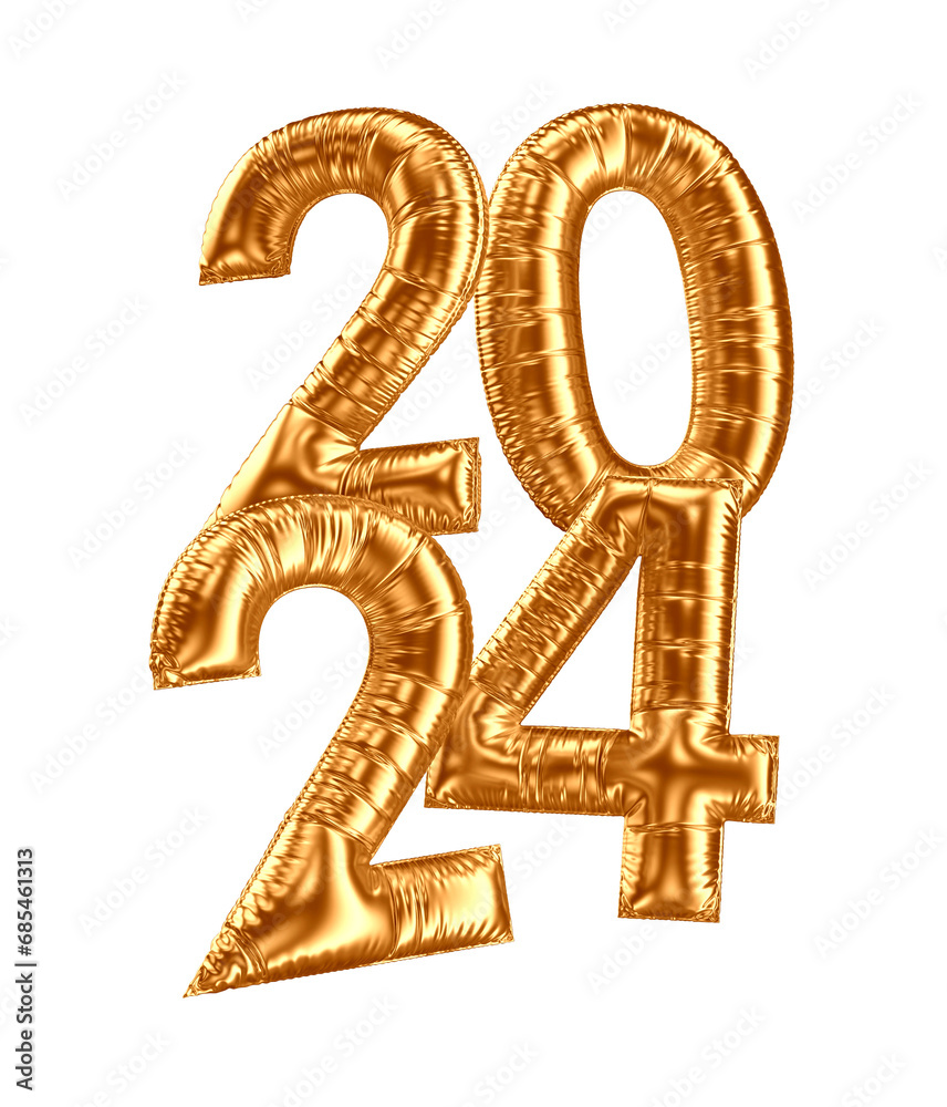 2024 Ballon, 3D, Element Ornament 2024 Ballon, 3D, Element Ornament
