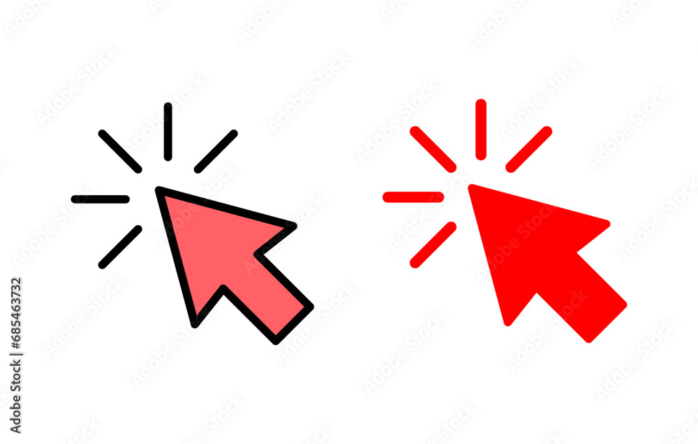 Click icon set illustration. pointer arrow sign and symbol. cursor icon Click icon set illustration. pointer arrow sign and symbol. cursor icon