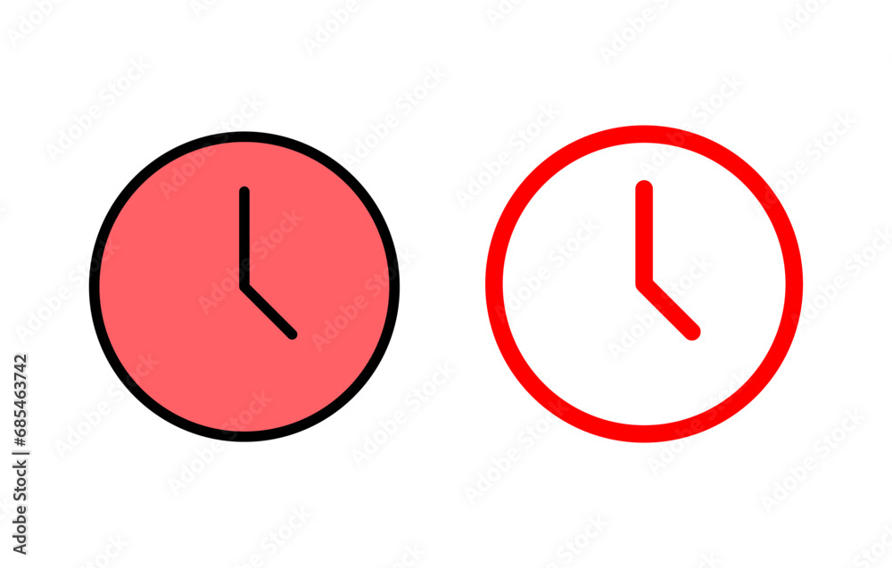Clock icon set illustration. Time sign and symbol. watch icon Clock icon set illustration. Time sign and symbol. watch icon