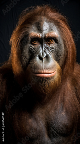 Portrait of a Orangutang, Portrait of a Monkey