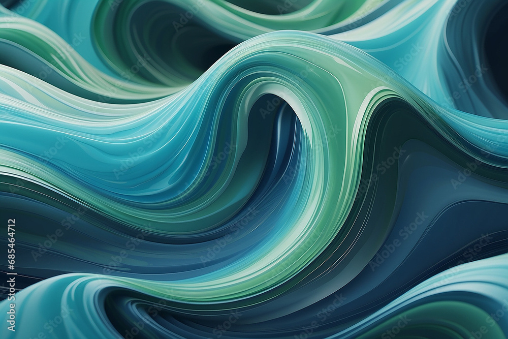 Abstract wavy background in shades of blue and green, with a smooth, flowing design suggestive of liquid or silk textures. Abstract wavy background in shades of blue and green, with a smooth, flowing design suggestive of liquid or silk textures.