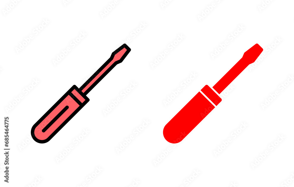 Screwdriver icon set illustration. tools sign and symbol Screwdriver icon set illustration. tools sign and symbol
