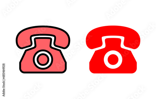 Telephone icon set illustration. phone sign and symbol © OLIVEIA