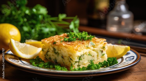 Bacalhau a bras, typical dish from Portugal photo