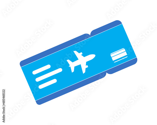 Airplane ticket travelling vector icon symbol design illustration
