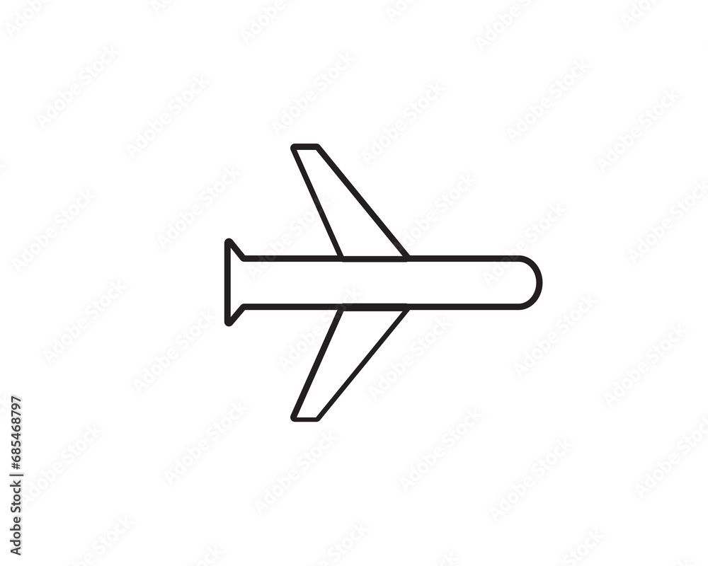 Aroplane journey icon vector symbol illustration