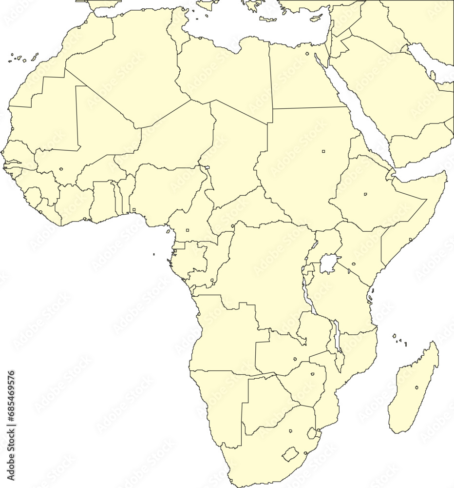 Vector sketch illustration of africa map design
