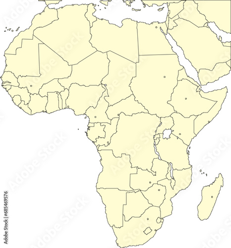 Vector sketch illustration of africa map design
