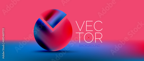 Podium background adorned with fluid gradient color geometric shapes. Eye-catching and modern design. The liquid gradients infuse element of fluidity and energy
