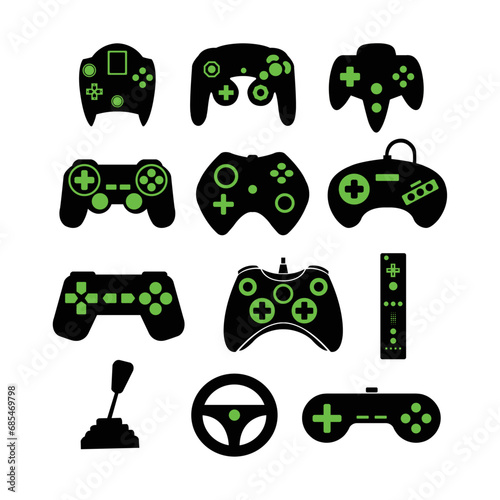 Video Game Controller Vector Art And Icons, Controller Silhouette