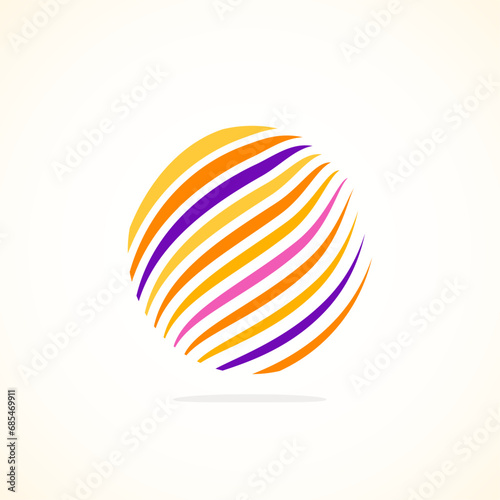 Abstract circle logo - minimalist emblem, timeless and universal shape of circle. Unique logo represent range of brands and concepts, encapsulating simplicity and creativity in single, iconic image