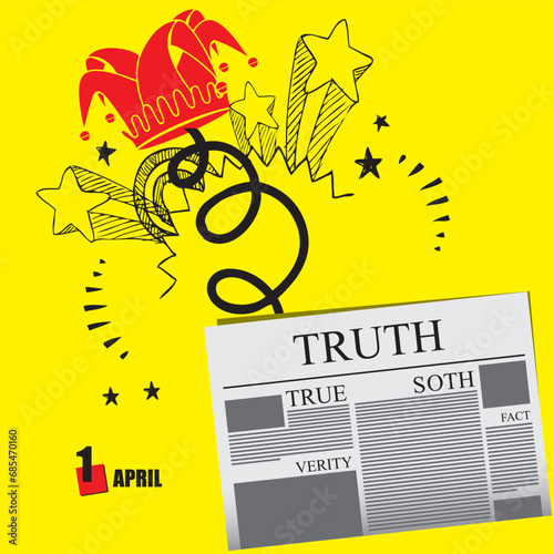 Newspaper page by date - Fools Day