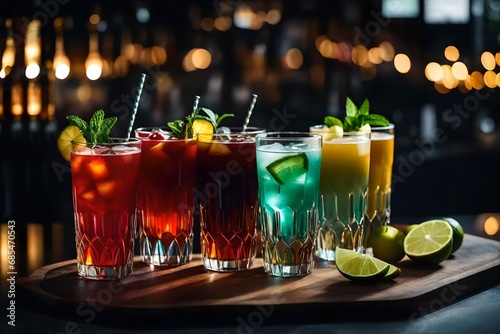 Cool drinks ready to serve photo