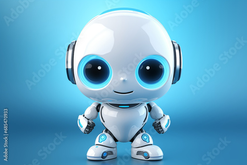 Cute robot child character, machine, technology, cyborb, futuristic © Tata Che