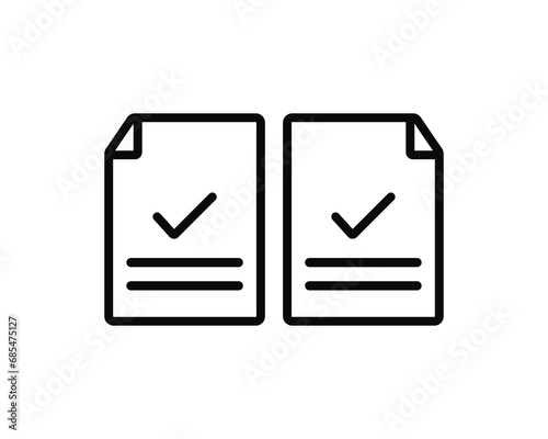 Document paper contract icon vector symbol design illustration