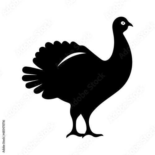 silhouette of a turkey