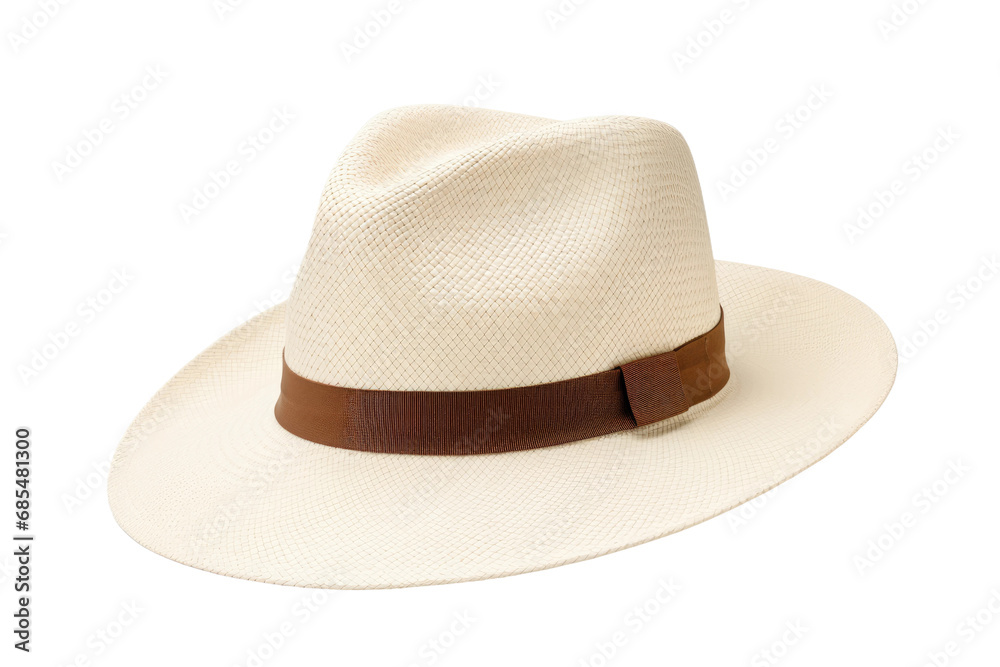 Classic Chic: Embracing Style with a Panama Hat Isolated on Transparent Background