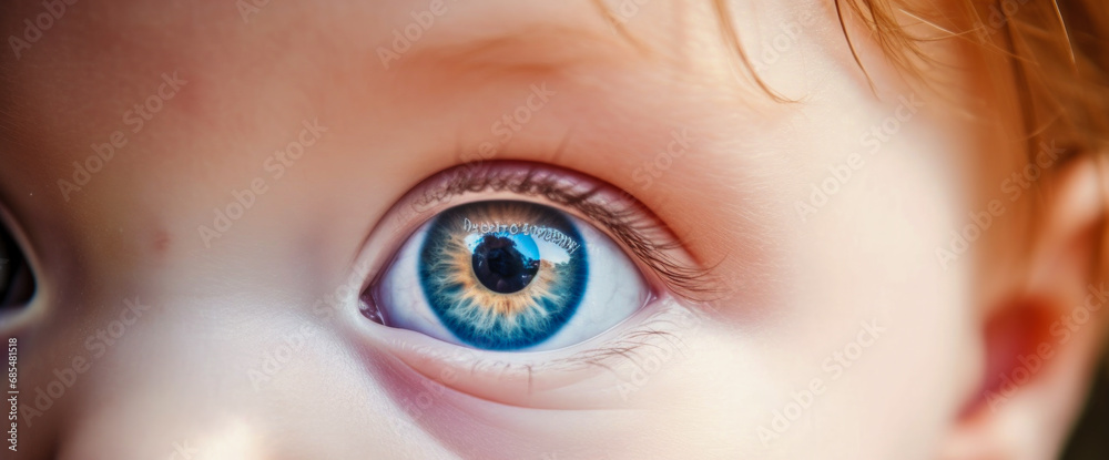Naklejka premium Eye of a child