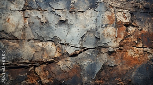 Obraz na płótnie A rugged bedrock emerges from the earth, its rough surface a testament to the wildness of nature, as the ancient chauvet cave looms in the background, whispering secrets of the past w salonie