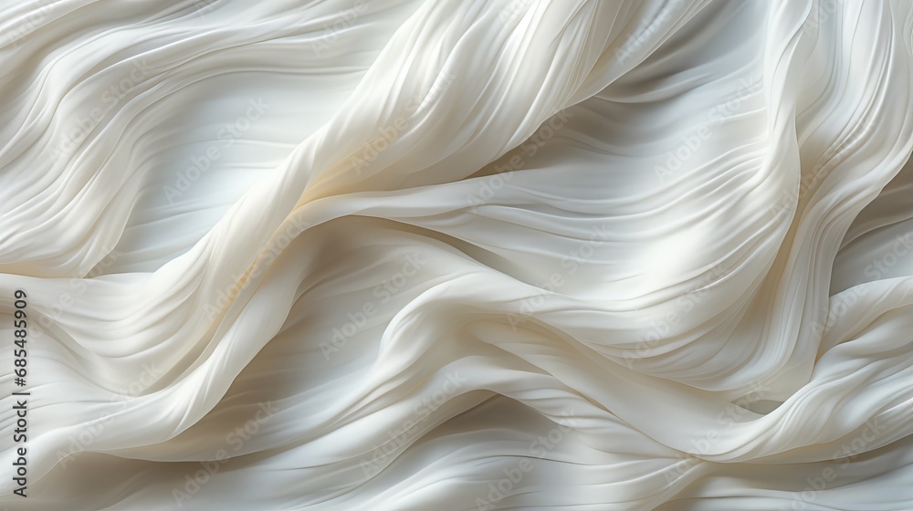 Obraz premium A delicate ivory fabric, intricately woven with whispers of elegance and grace, beckoning to be touched and admired in all its ethereal beauty