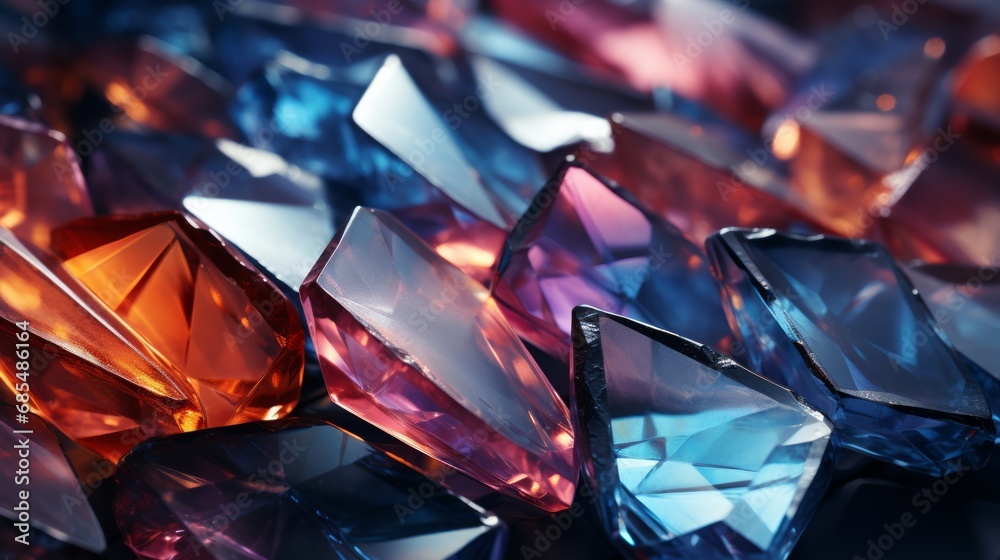 Vibrant crystals shine with kaleidoscopic beauty, illuminating the power of nature's treasures Vibrant crystals shine with kaleidoscopic beauty, illuminating the power of nature's treasures