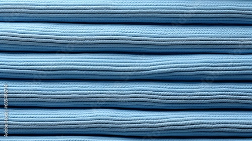 Soft fibers intertwine, creating a sea of tranquil blue fabric, a symbol of serenity and endless possibilities photo