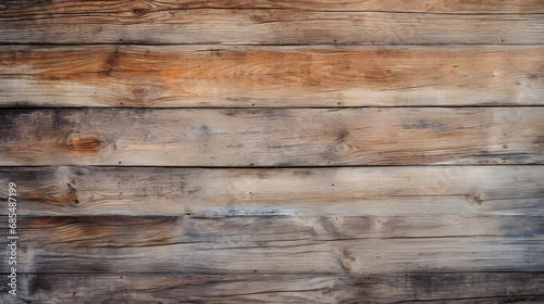 Rustic wooden plank texture, weathered wood background. Generative AI.