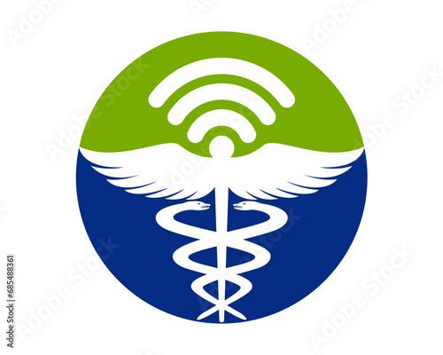 medical caduceus wifi icon