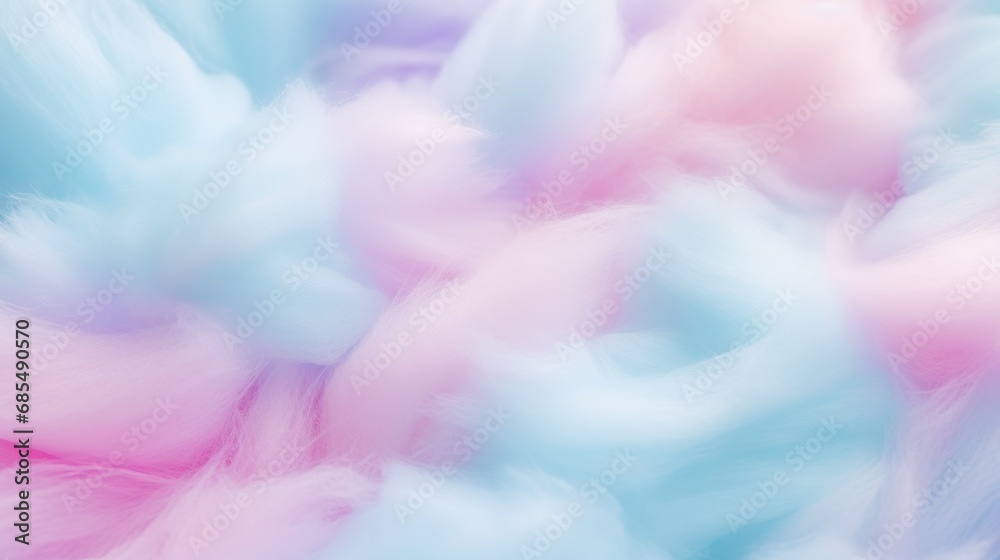 Colorful Cotton Candy Background in Soft Pastel Color
