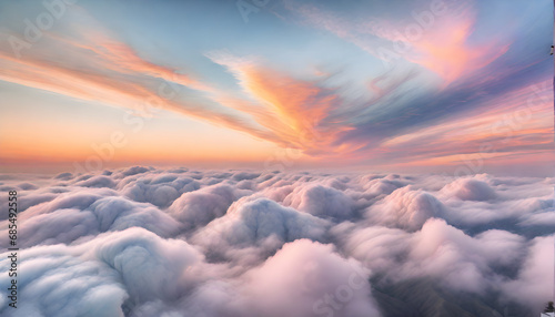 Celestial Elegance: The Enchanting Beauty and Mystery of Clouds Unveiled through Nature's Artistry.(Generative AI)