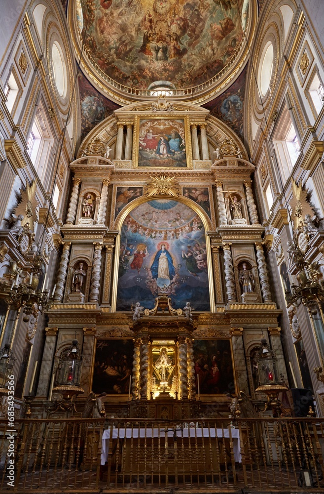 The beautiful and historic Puebla Cathedral in Puebla, Mexico