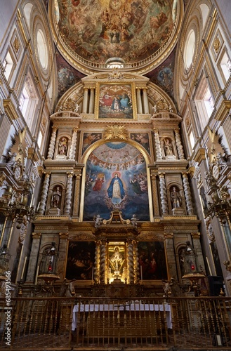 The beautiful and historic Puebla Cathedral in Puebla  Mexico