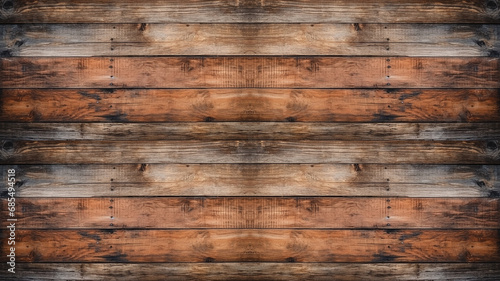 close up of wall made of wooden planks. Generative AI.