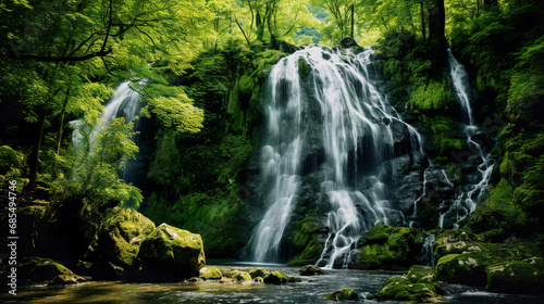 Waterfall in the Jungle. Generative Ai