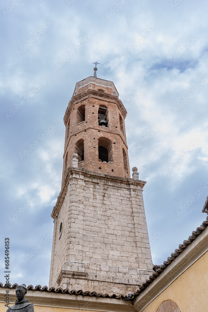 Fototapeta premium Valladolid, Spain - October 13, 2023: different views of the historic buildings of the city center of Valladolid, Spain