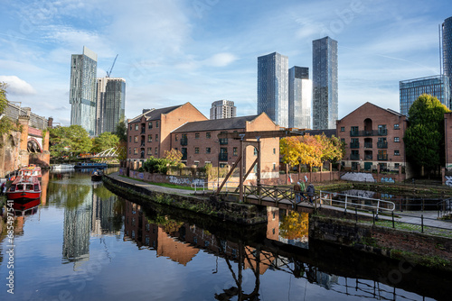 Castlefield in Manchester, UK, on a sunny day photo
