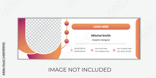 Email footer design template or personal facebook timeline cover design template photo