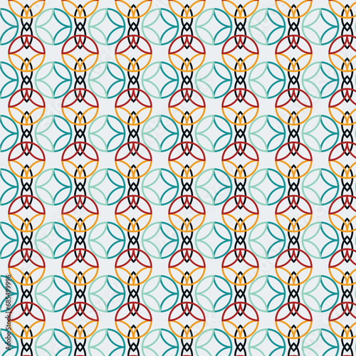 Colorful flower pattern with elegant and simple shape. Pattern Background. Colorful Pattern Background