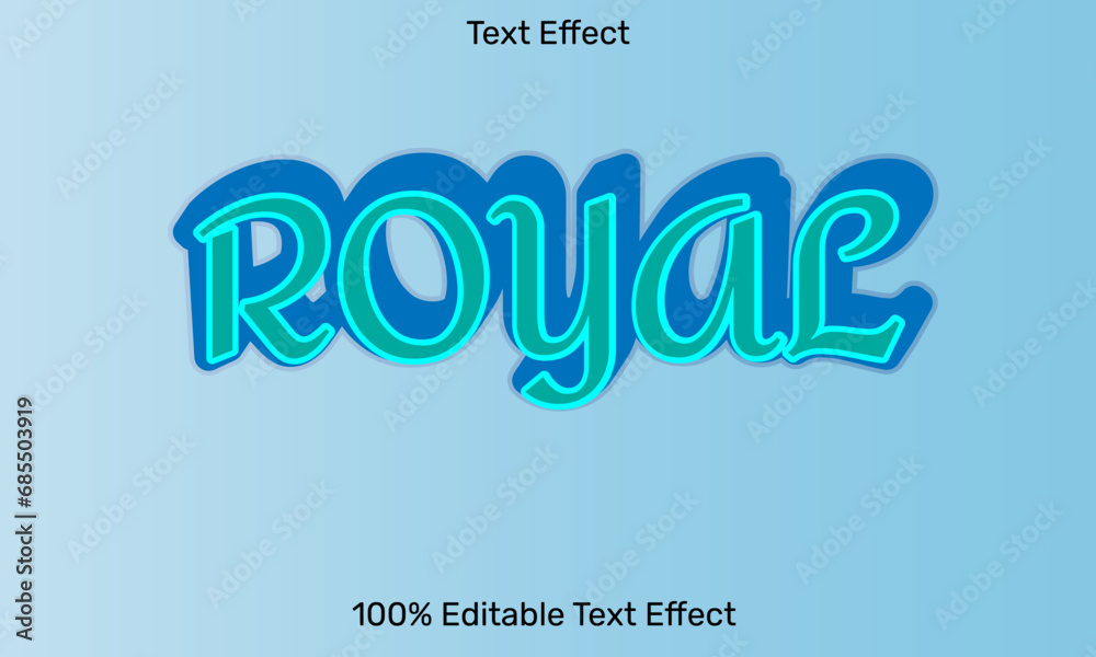 Royal text effect in 3d