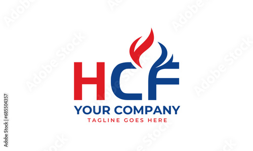 hcf logo design with fire concept © PixelPro_Amir