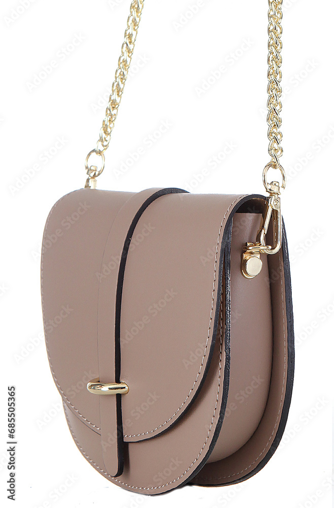 elegant women's handbag made of natural materials