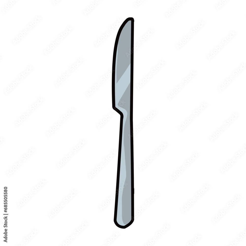 ナイフ カトラリーシンプルカラーイラスト ナイフ カトラリーシンプルカラーイラスト