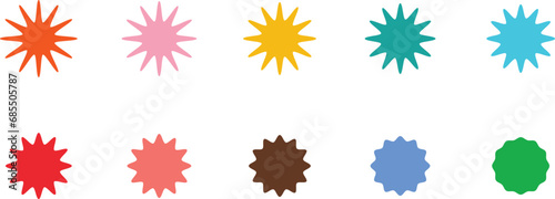 set of star shapes vector image