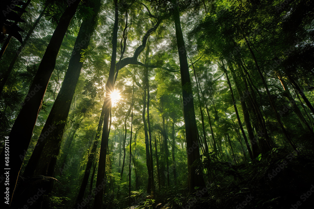 Path in the Lush Green Forest. Generative Ai Path in the Lush Green Forest. Generative Ai